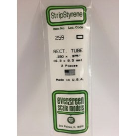 Evergreen EG259 .250 x .375 (6.3 x 9.5mm) Rect Tube(2)