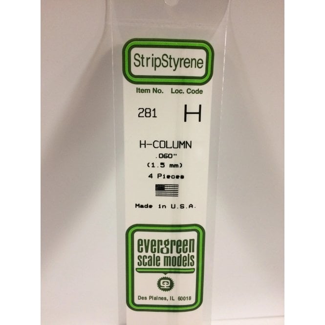 Evergreen EG281 .060 (1.5mm) H-Column (4)