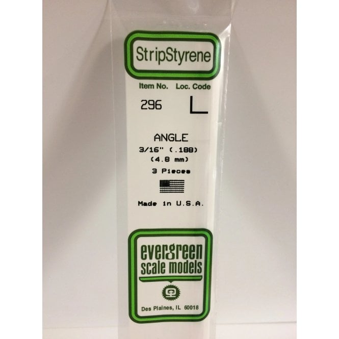 Evergreen EG296 3/16 (4.8mm) R-Angle (3)