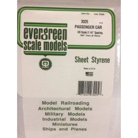 EG3025 .30(0.75mm)th .025(0.64mm)sp HO Passenger Car