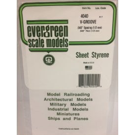EG4040 .040(1.0mm)sp .011(0.28mm)wd V-Groove