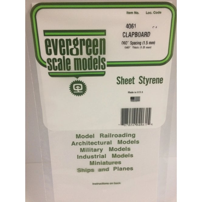 Evergreen EG4061 .060(1.5mm)sp Clapboard