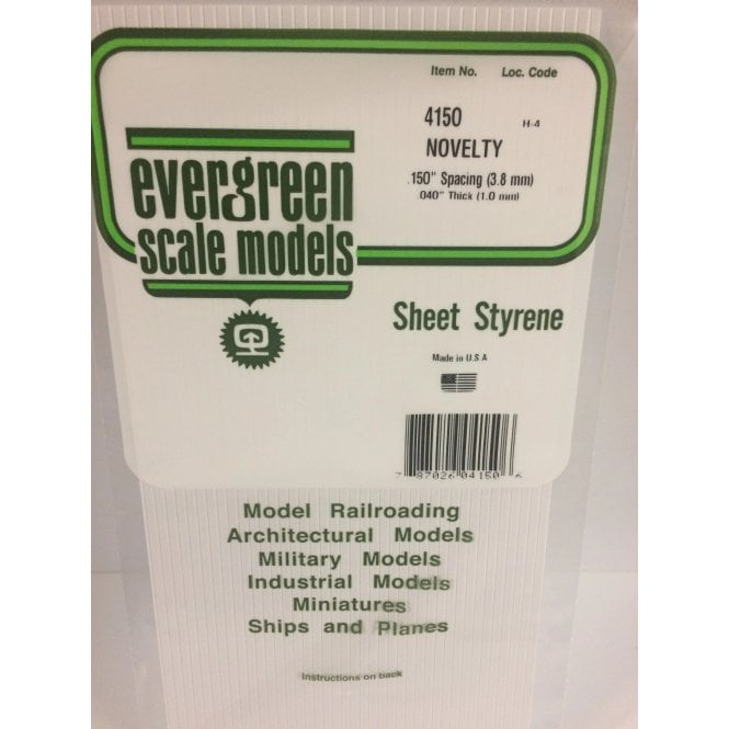 Evergreen EG4150 .04(1.0mm)th .150(3.7mm)sp Novelty
