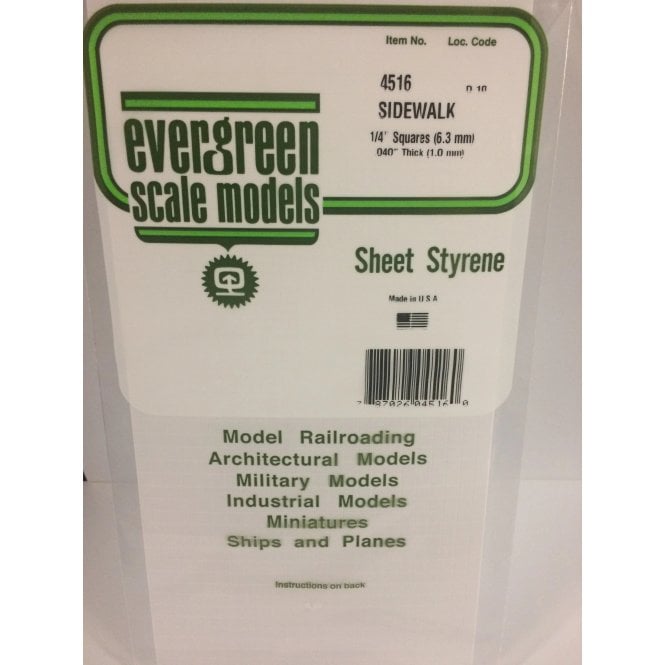 Evergreen EG4516 1/4(6.3mm)sq Sidewalk