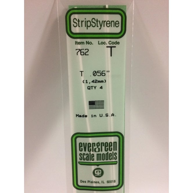 Evergreen EG762 .056 (1.42mm) T Section (4)