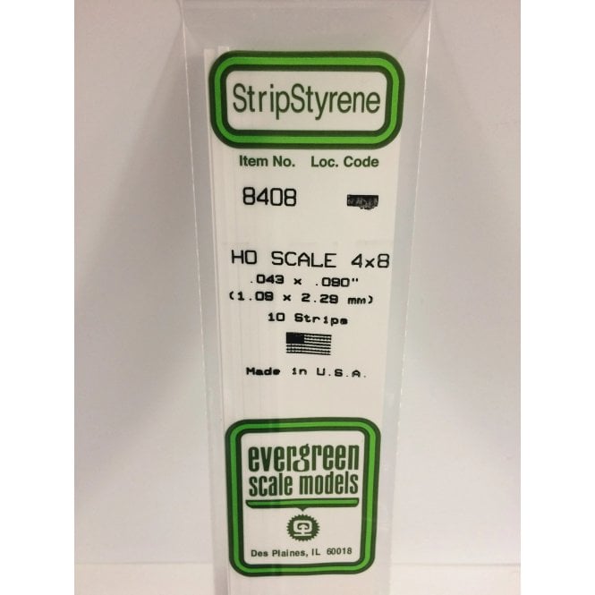 Evergreen EG8408 .043 x .090 (1.1 x 2.3mm) Strip (10)