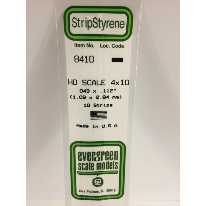 Evergreen EG8410 .043 x .112 (1.1 x 2.8mm) Strip (10)