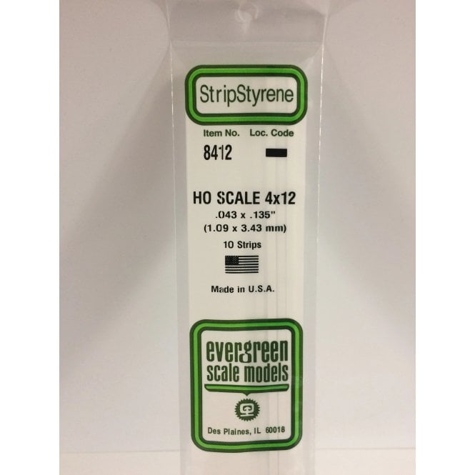 Evergreen EG8412 .043 x .135 (1.1 x 3.4mm) Strip (10)
