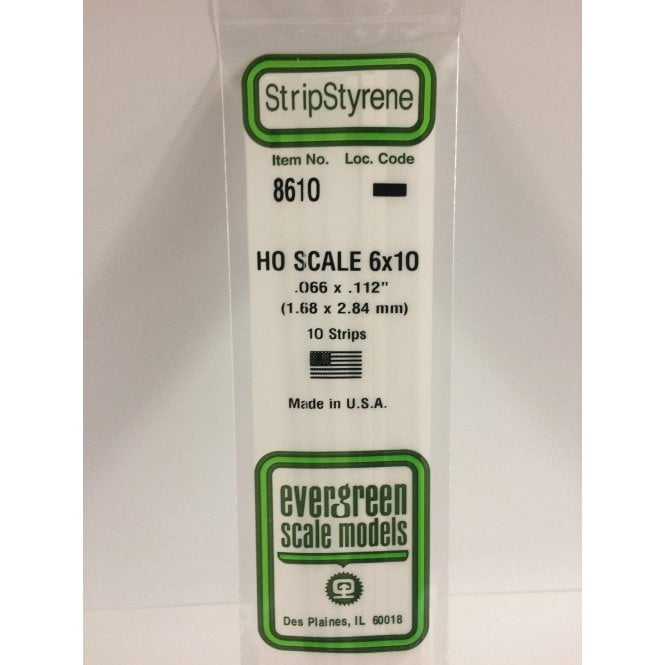Evergreen EG8610 .066 x .112 (1.7 x 2.8mm) Strip (10)