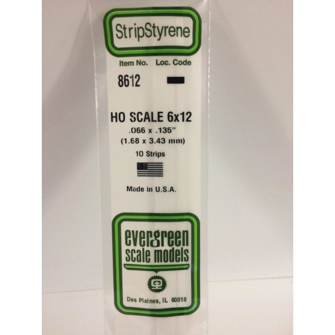 Evergreen EG8612 .066 x .135 (1.7 x 3.4mm) Strip (10)