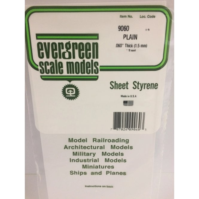 Evergreen EG9060 .060(1.5mm) Plain Sheet (1)