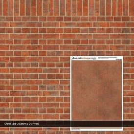 English Bond Red Brick Texture Paper (Pk of 5) (OO)