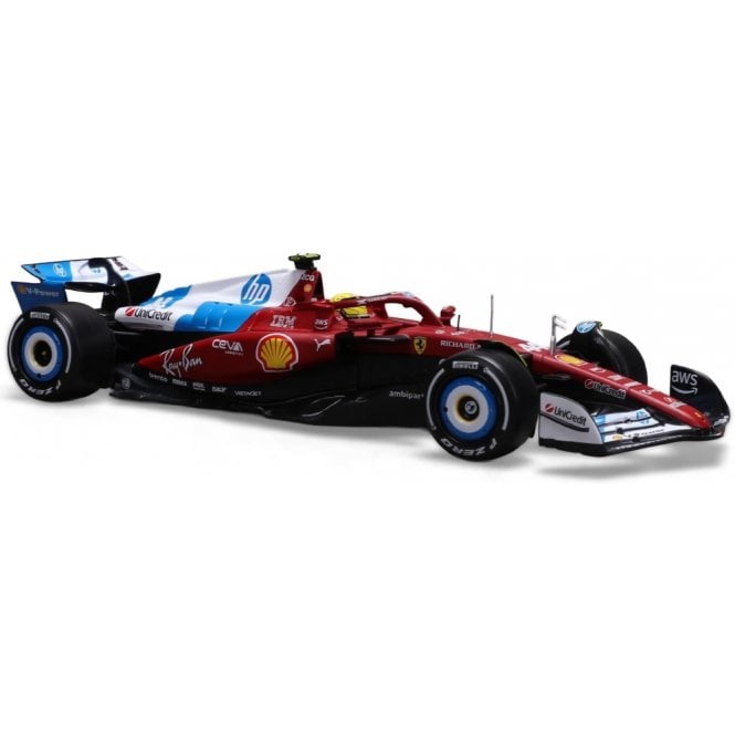 Bburago Ferrari F1 SF-25 #44 Hamilton w/Helmet Miami 2025 (1:24)