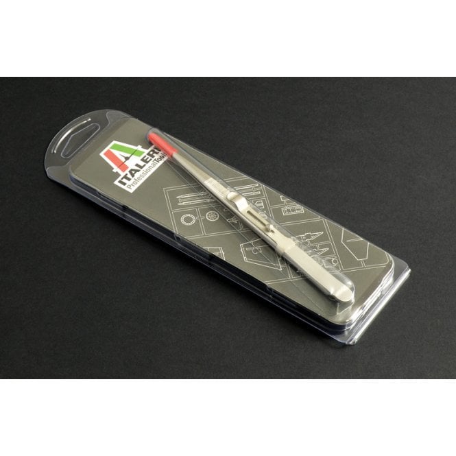 Italeri Fine serrated locking tweezers - 160mm