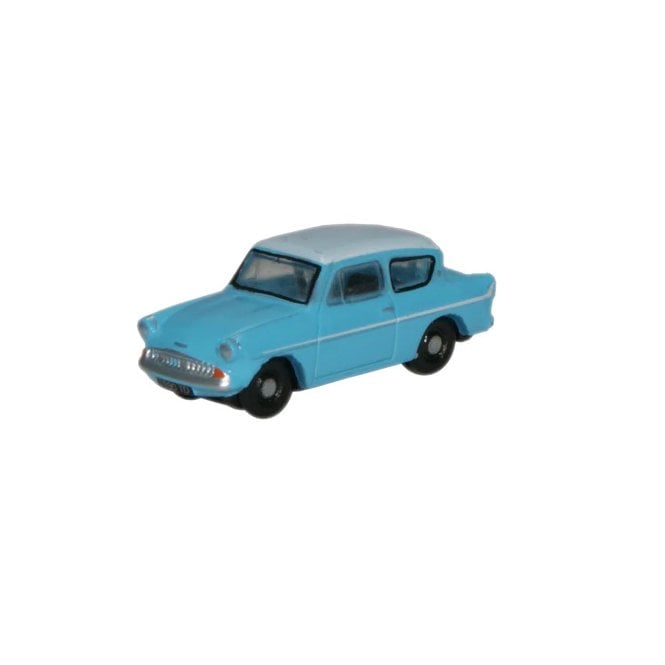 Oxford Diecast Ford Anglia Caribbean Turquoise/White (N)