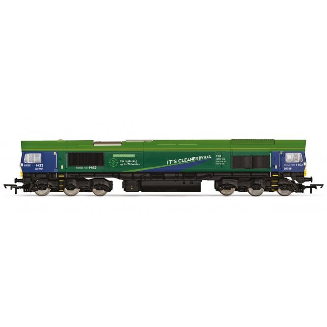 Hornby GBRf, HS2 Class 66, Co-Co, 66796 'The Green Progressor' - Era 11