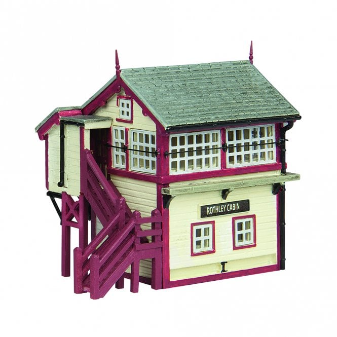 Scenecraft GCR Wooden Signal Box - Maroon & Cream (N)