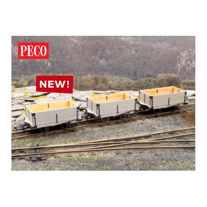 Peco Glyn Valley Tramway Open Wagon kits(3) (O-16.5)