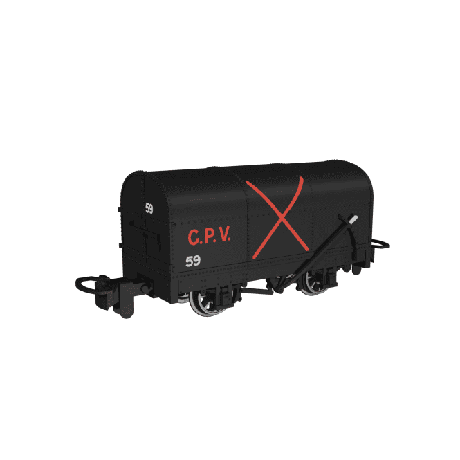 Rapido UK Gunpowder Van Black with Red Cross No.59 (OO-9)