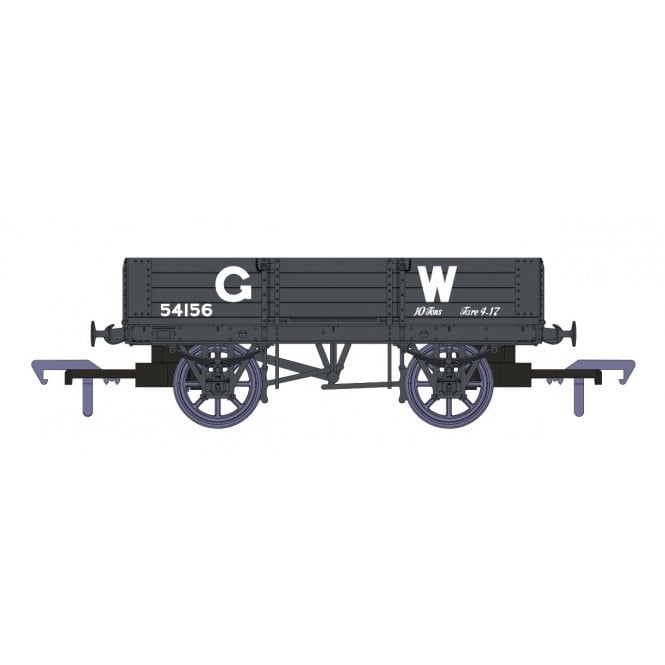Rapido UK GWR 4 Plank GWR Grey No.54156 (Large Lettering)