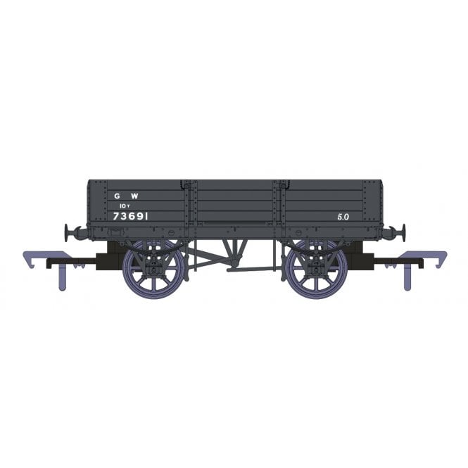 Rapido UK GWR 4 Plank GWR Grey No.73691 (Small Lettering)