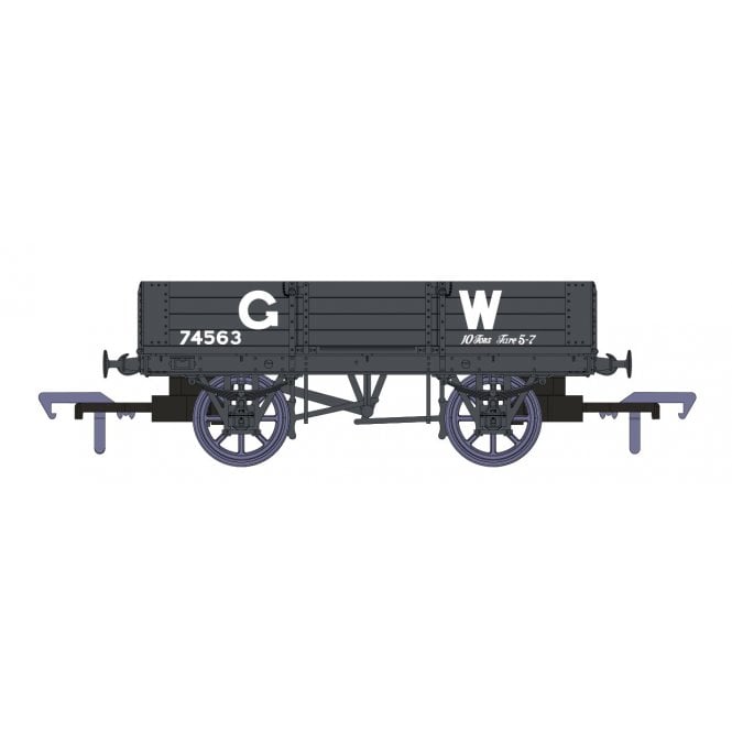 Rapido UK GWR 4 Plank GWR Grey No.74563 (Large Lettering)