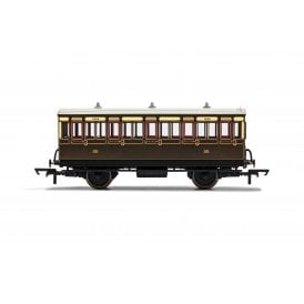 GWR 4 Wheel Coach 3rd Class Fitted Lights 1882 - Era 2/3