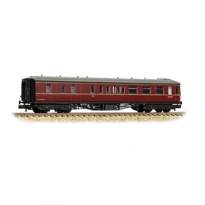 Graham Farish GWR Hawksworth Brake Second Corridor BR Maroon W1772W