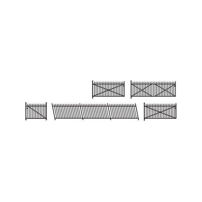 Ratio GWR Spear Fencing - Black - Ramps & Gates