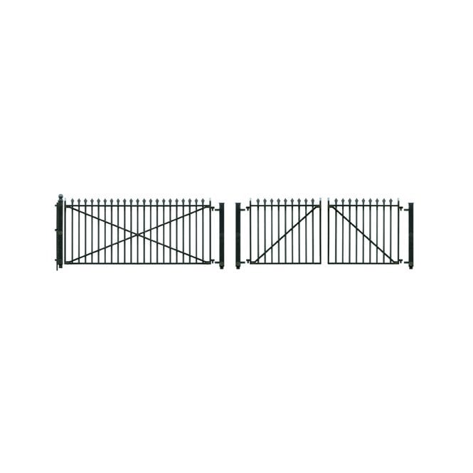 Peco GWR Spear Fencing-Ramps & Gates -Fencing(890mm)1 Lge 2 sml Gates
