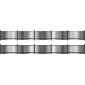Ratio GWR Station Fencing - Black (straight only)