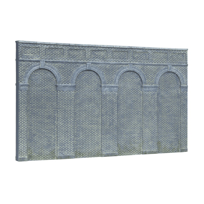 Hornby High Level Arched Retaining Walls x 2 (Engineers Blue Brick)