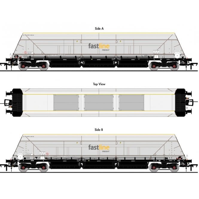 Accurascale HYA Bogie Hopper Wagon - Fastline Freight - Twin Pack 1