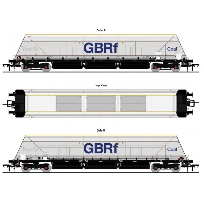 Accurascale HYA Bogie Hopper Wagon - GBRf Coal Branding - Pack 1