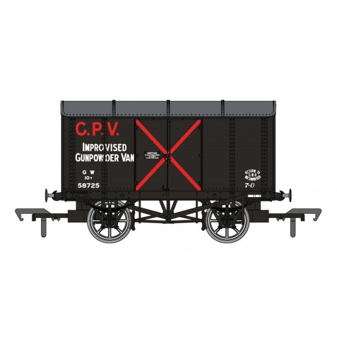 Rapido UK Iron Mink No.58725 GWR Improvised Gunpowder Van (Preserved)