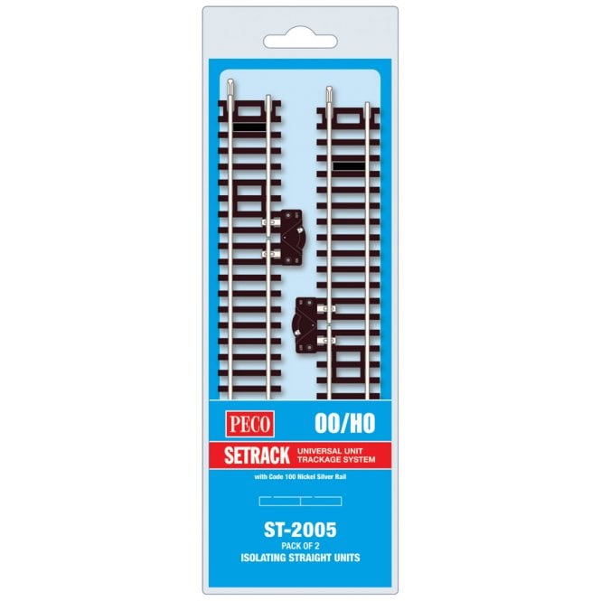 Peco Isolating Standard Straight & Switch - 168mm long (Pack of 2)