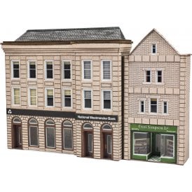 Metcalfe N L/R Bank & Shop - N Scale