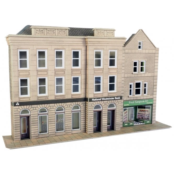 Metcalfe OO L/R Bank & Shop - OO Scale