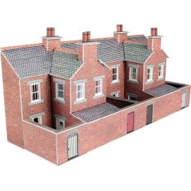 L/R House Back - Brick - N Scale
