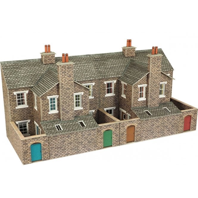 Metcalfe OO L/R House Back - Stone - OO Scale