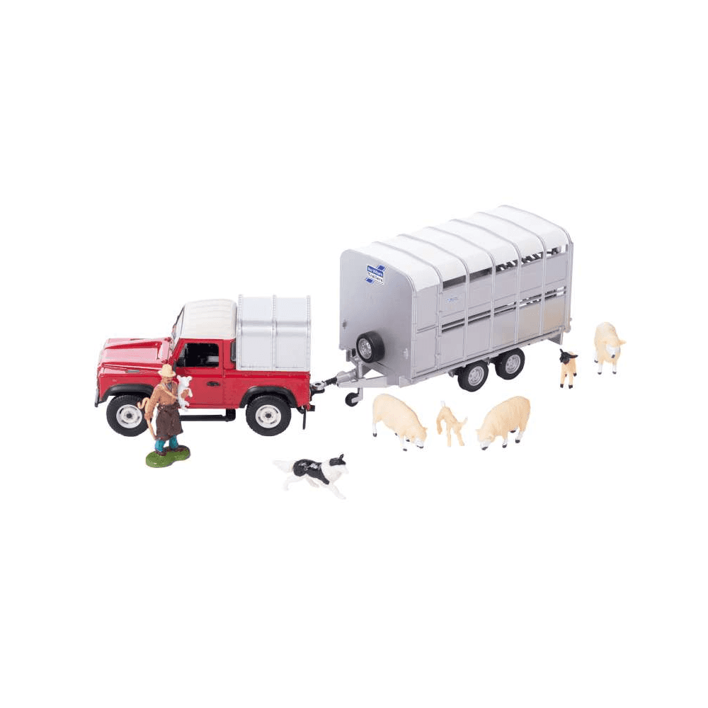 Britains 43138 Land Rover, Sheep, Farmer Set