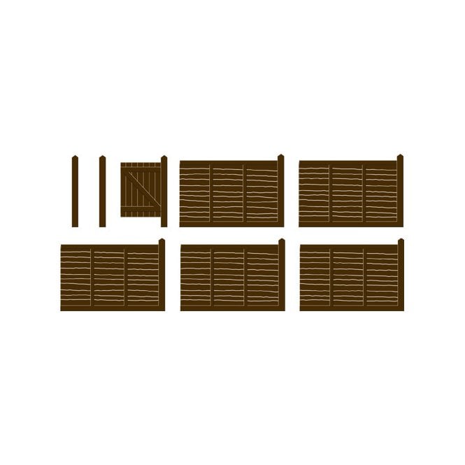 Wills Larch Lap Fencing - Including Gates