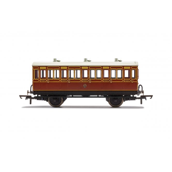 Hornby LB&SCR 4 Wheel Coach 3rd Class Fitted Lights 881 - Era 2