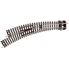 Left Hand Curved Turnout - Code 80 - Insulfrog