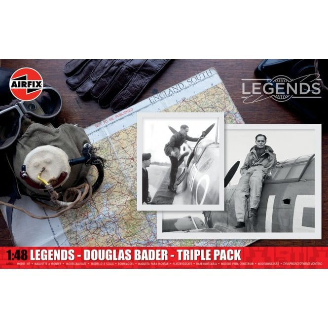 Airfix Legends D Bader triple pack (Bulldog/Hurricane/Spitfire) (1:48)
