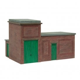 Lineside Brick Substation Green (OO)
