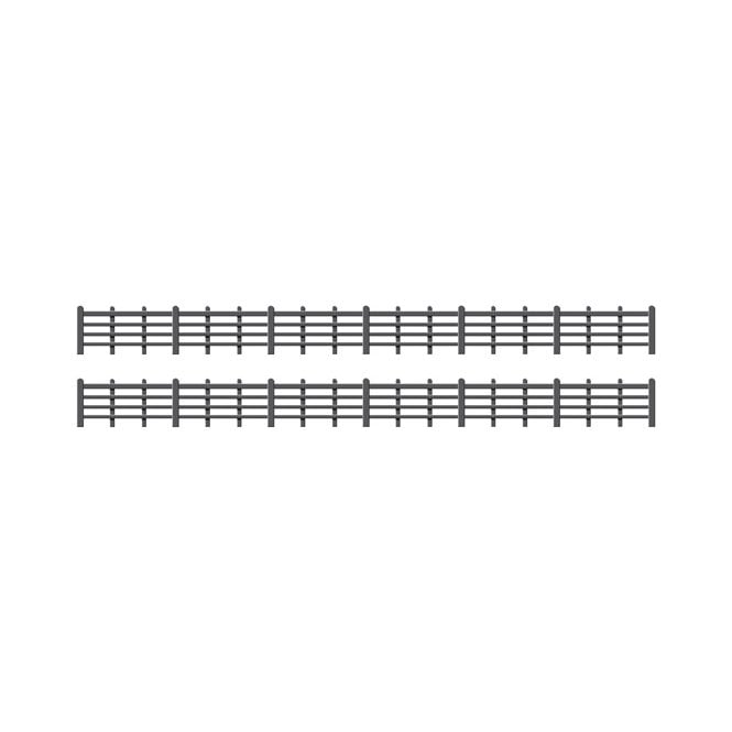 Ratio Lineside Fencing - Black (4 bar)