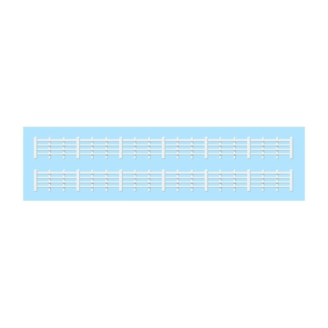 Ratio Lineside fencing - White (4 bar)