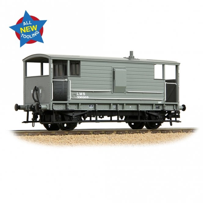 Bachmann LMS 20T Brake Van LMS Grey '730203' (OO)