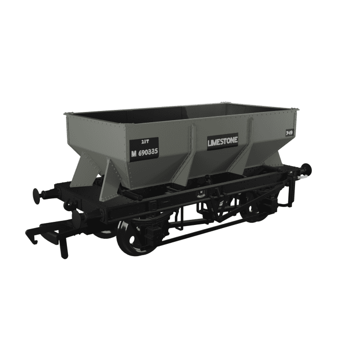 Rapido UK LMS 20T Iron Ore Hopper BR Grey (Limestone) 'M690335'